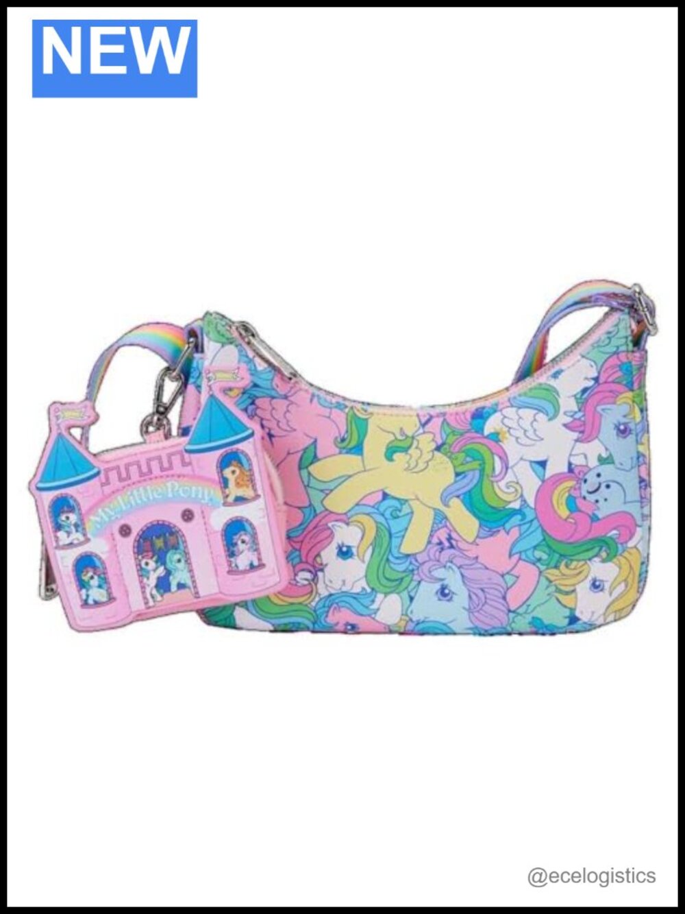 MLP Loungefly All Over Print Crossbody Bag with Coin Bag Faux Leather